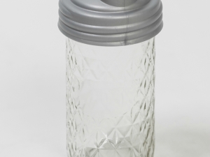 12-ounce quilted jelly jar with ReCAP mason jar regular size