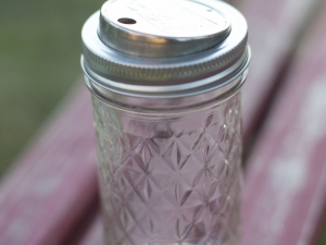 EcoJarz stainless steel drinktop on 12-ounce jar